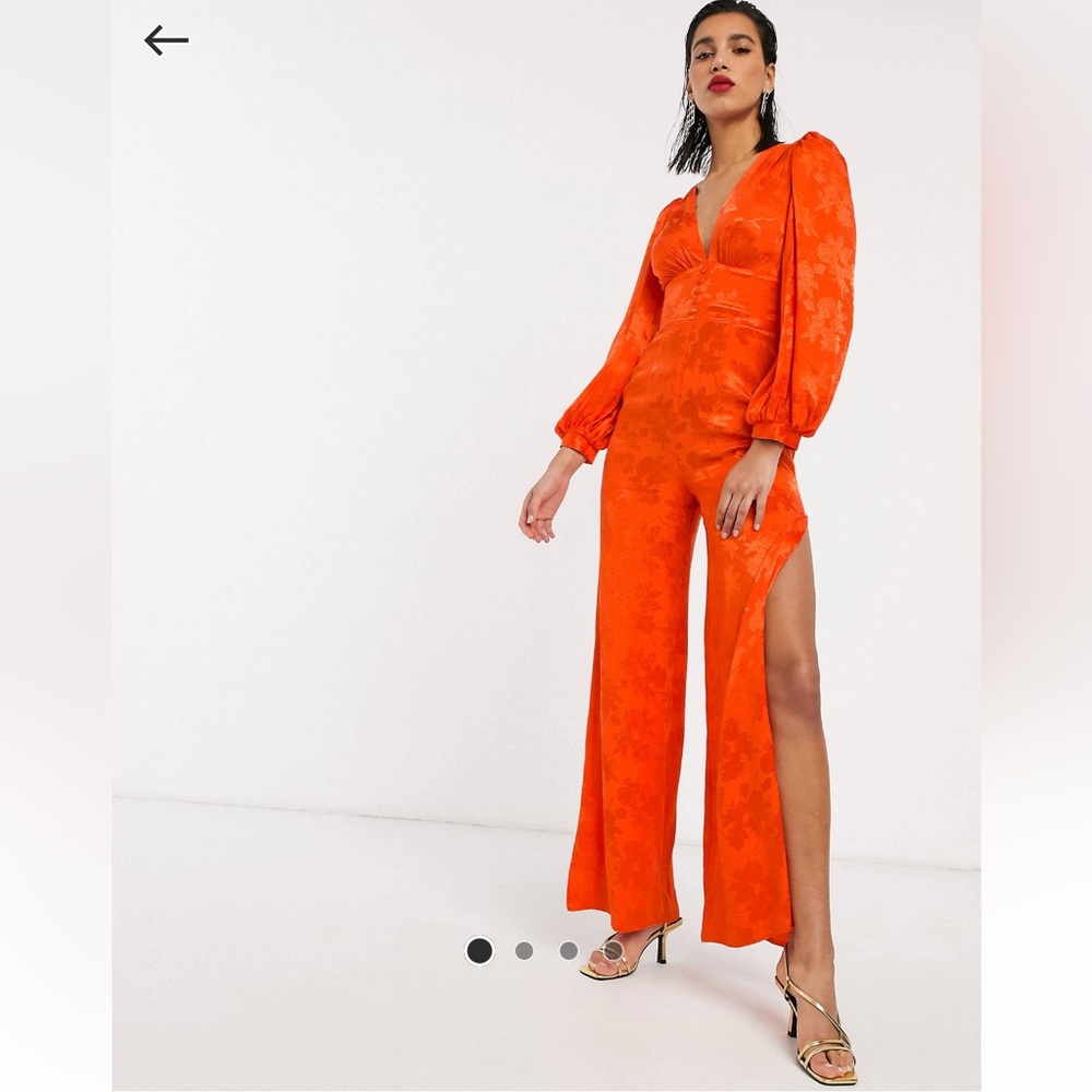ASOS Floral Jacquard Jumpsuit